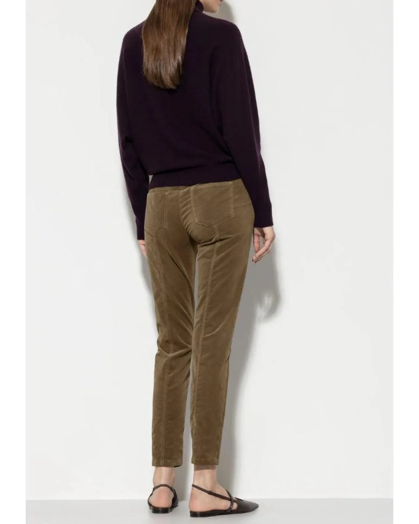 Luisa Cerano High-Stretch Cropped Velvet Pants