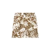 Luisa Cerano Leaf Print Cargo Shorts