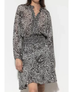 Luisa Cerano Paisley Print Flounce Skirt