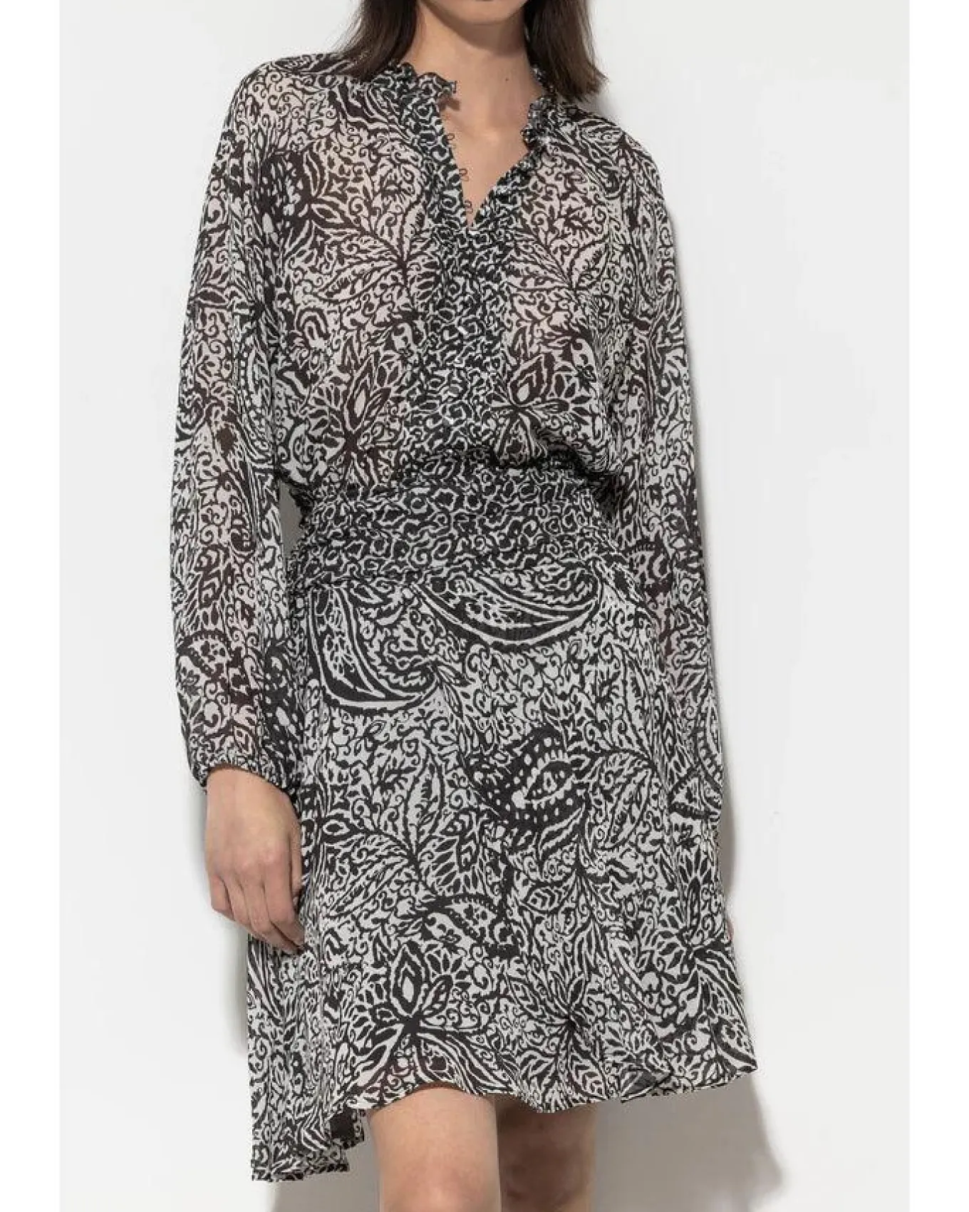 Luisa Cerano Paisley Print Flounce Skirt