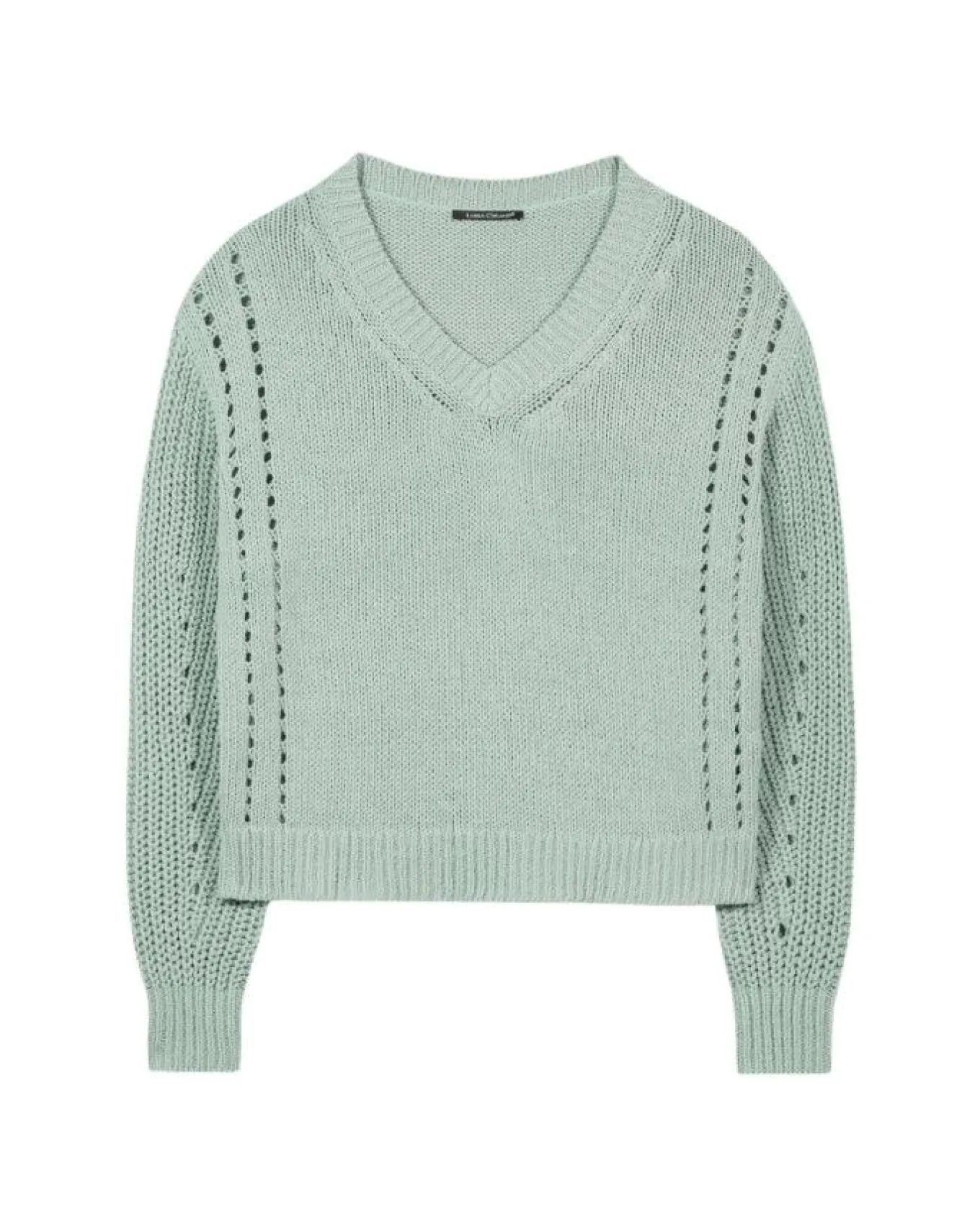 Luisa Cerano Ribbed Lace Detail Pullover