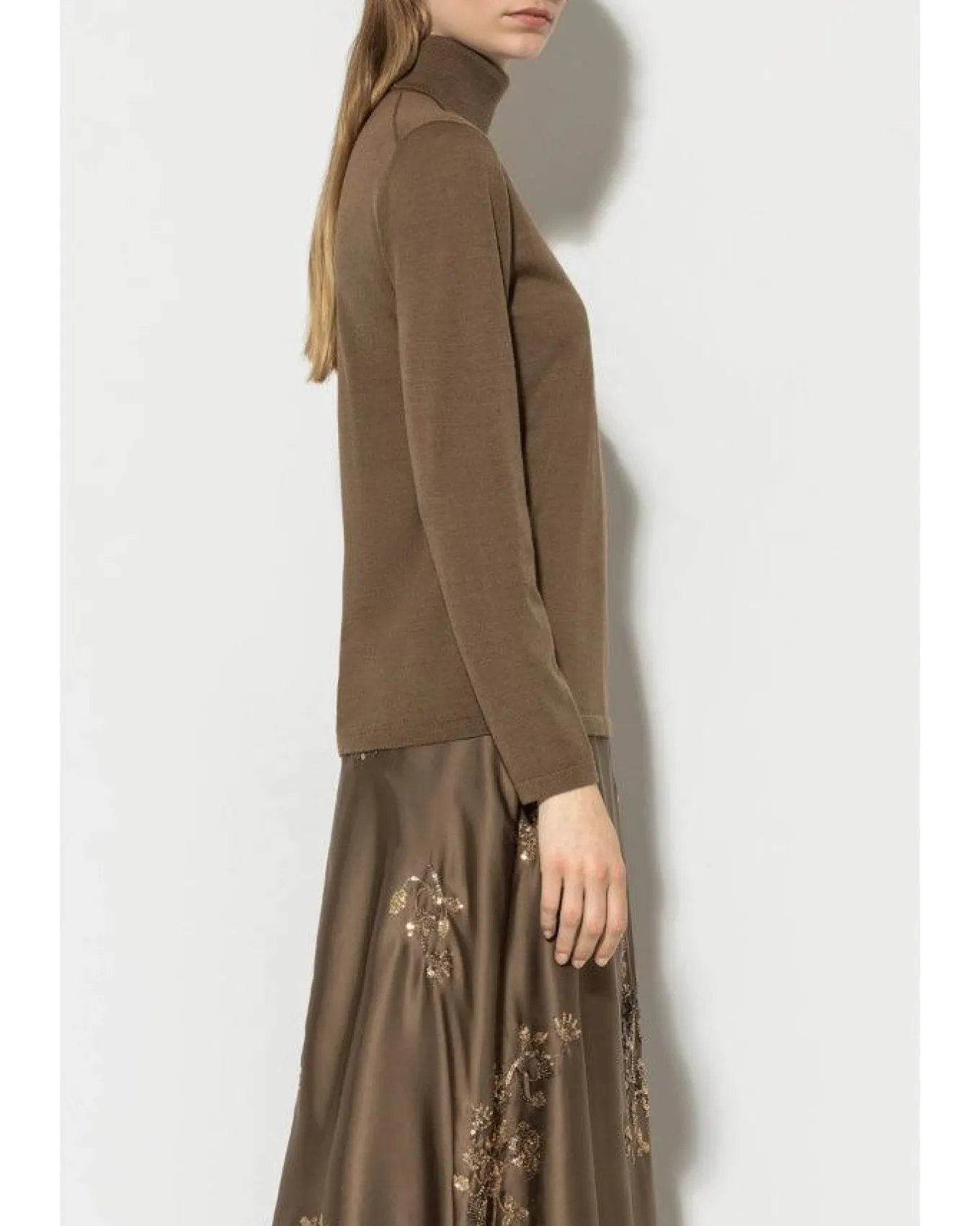 Luisa Cerano Silk Blend Turtleneck Sweater