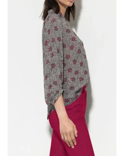Luisa Cerano Spotted Floral Blouse