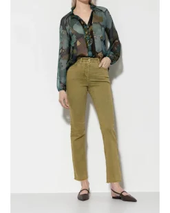 Luisa Cerano Twill Denim Kick Flare Pant