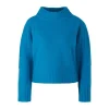 Marc Cain Cashmere Blend Funnel Neck Sweater Deep Sea