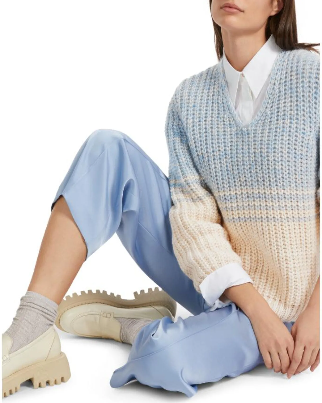 Marc Cain Chunk Knit Gradient Pullover