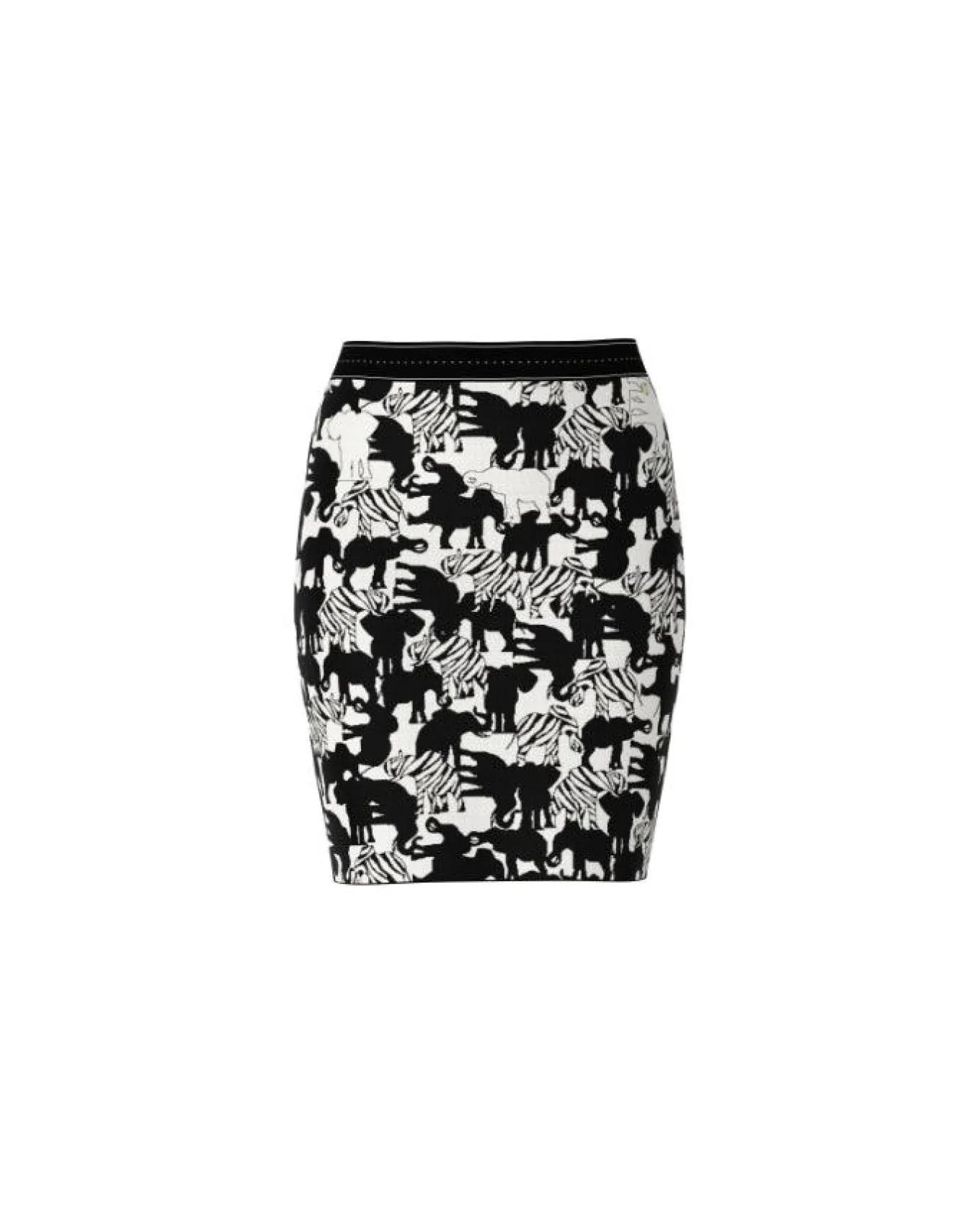 Marc Cain Elephant Print Pencil Skirt