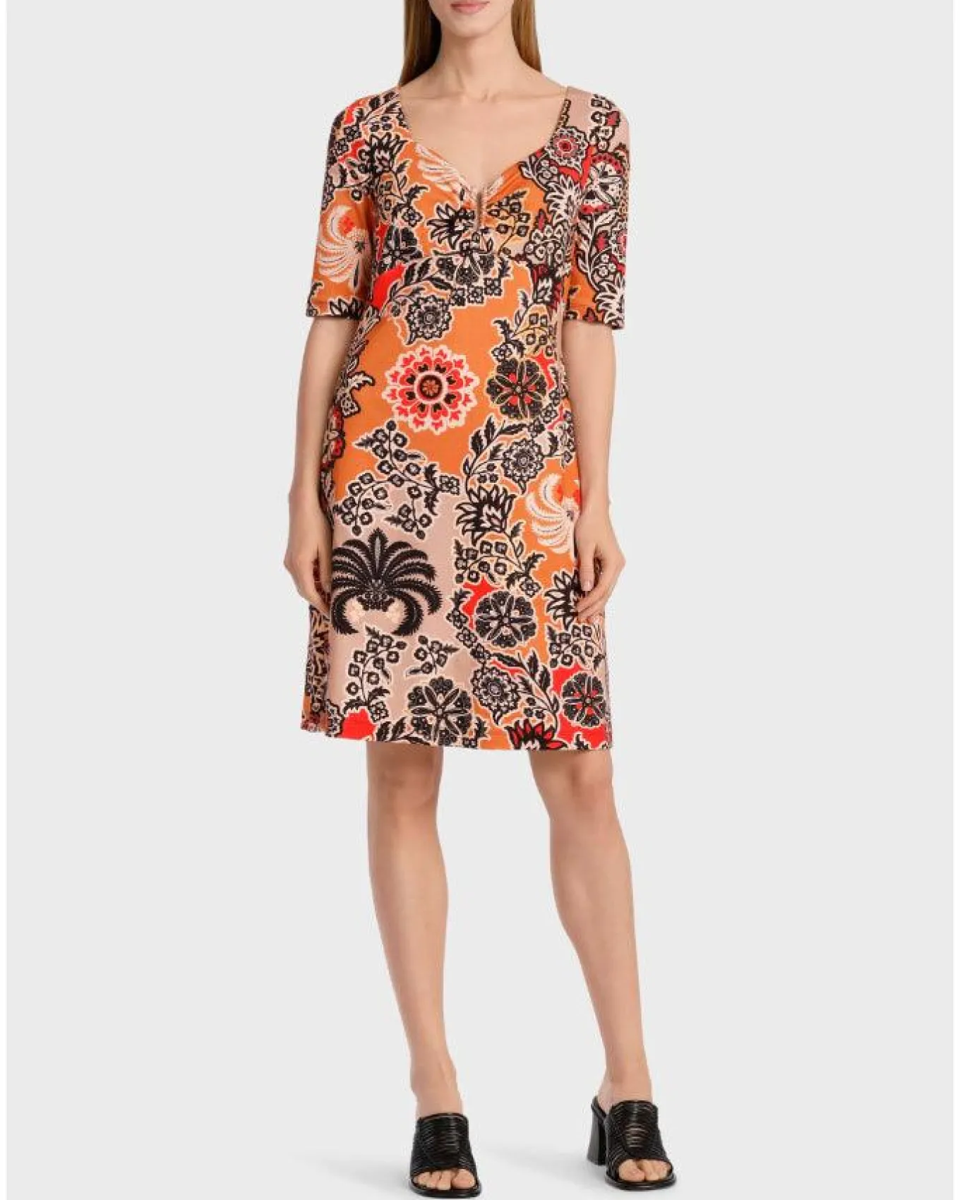 Marc Cain Empire Line Short Dress