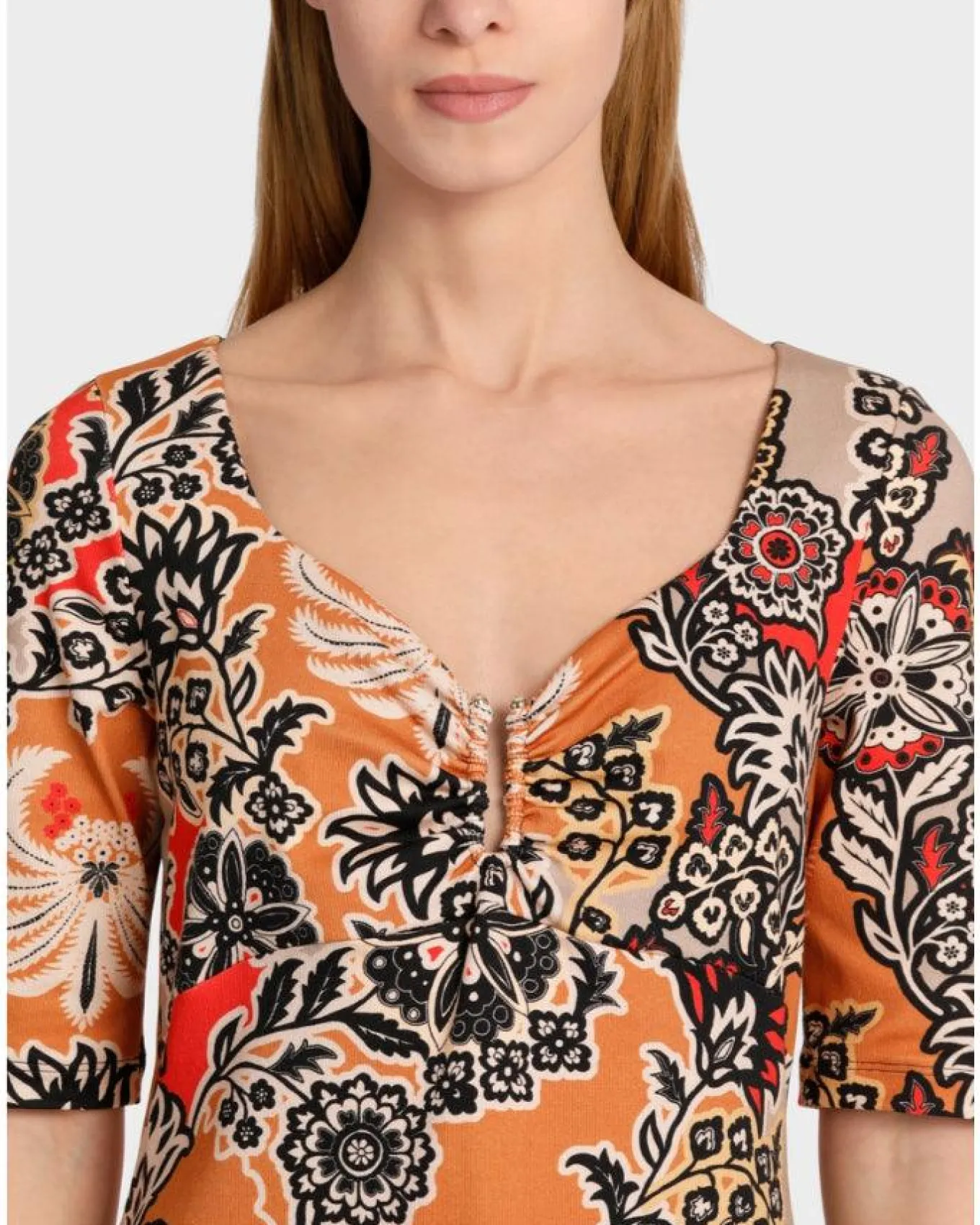 Marc Cain Empire Line Short Dress
