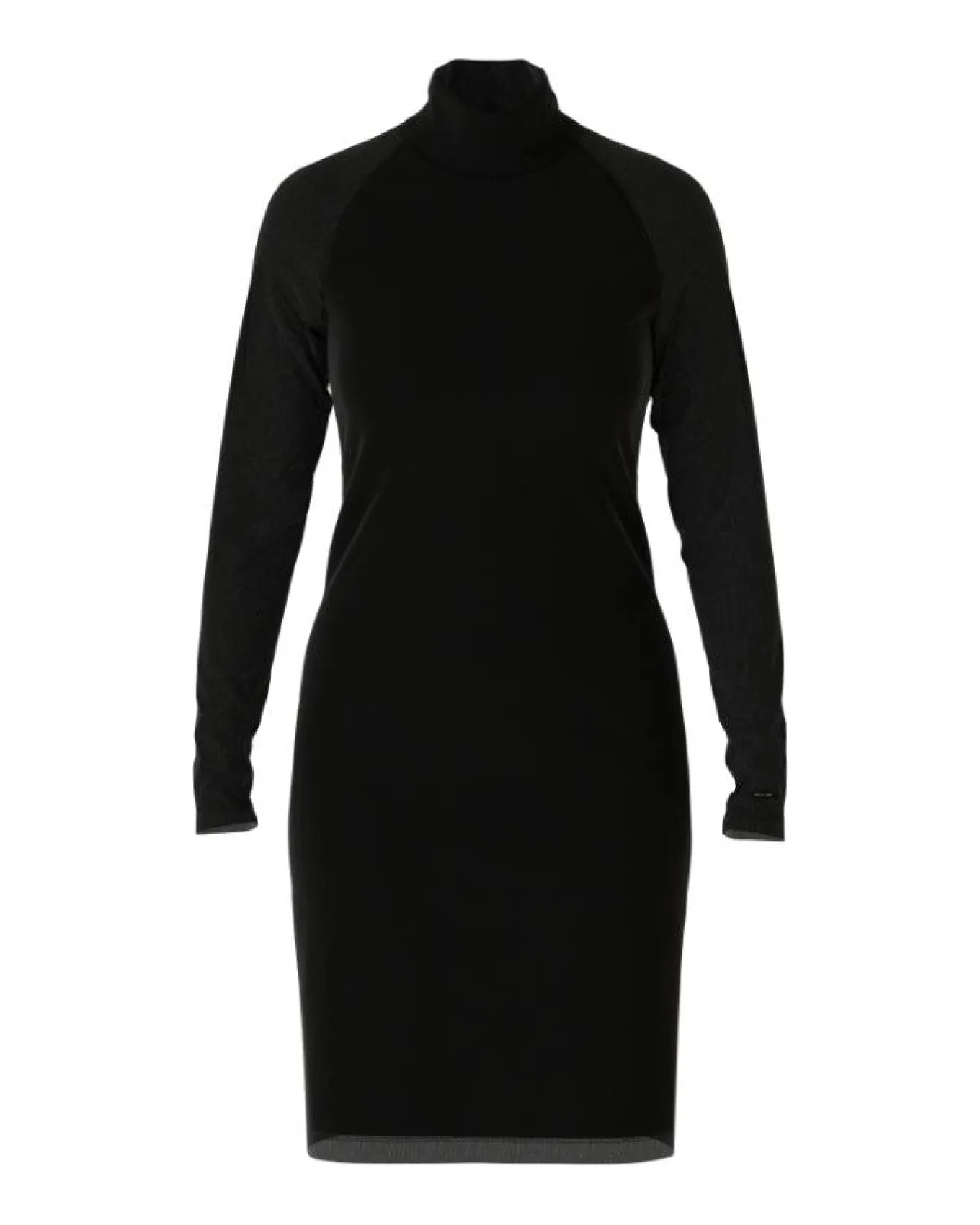 Marc Cain Fitted Mesh High Neck Dress