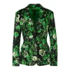 Marc Cain Green Floral Print Blazer