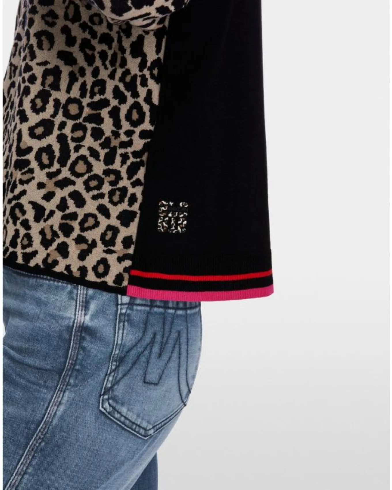 Marc Cain Leopard Print Mix Pullover