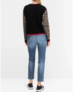 Marc Cain Leopard Print Mix Pullover