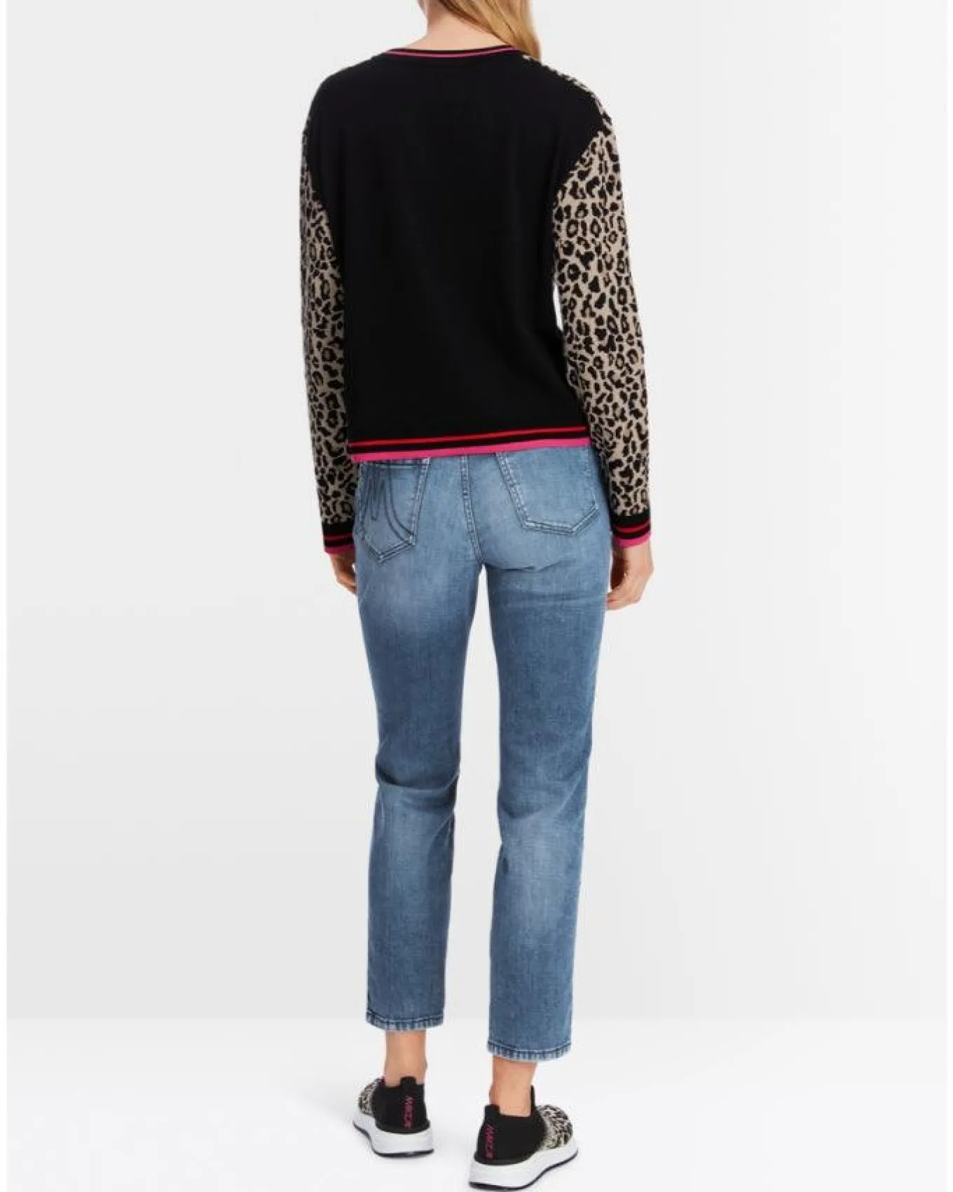 Marc Cain Leopard Print Mix Pullover