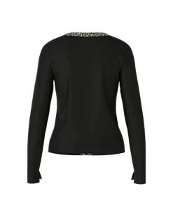 Marc Cain Leopard Trim Zip Jacket