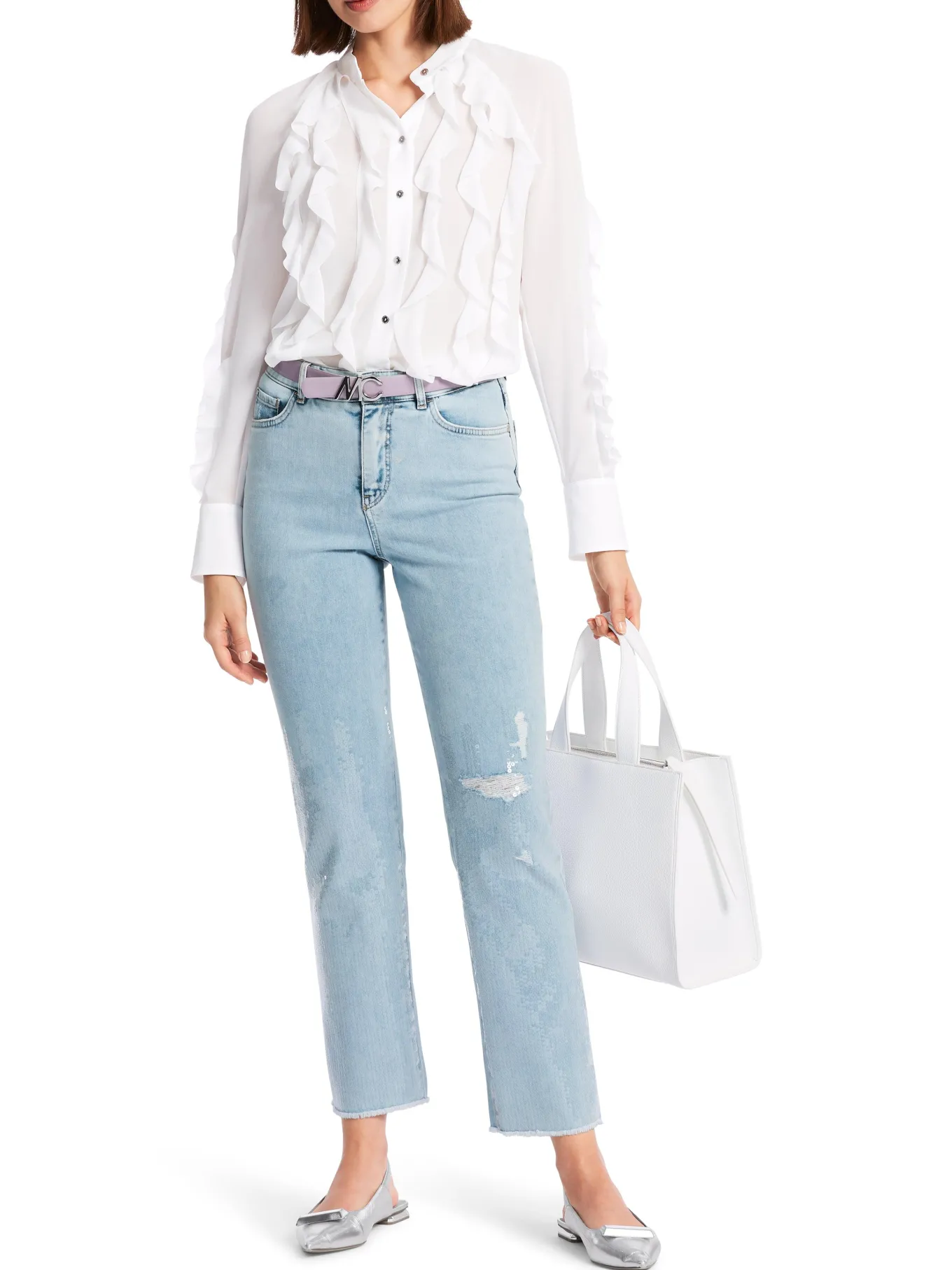 Marc Cain Sequin Distressed Jeans