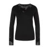 Marc Cain Sheer Embroidered Details Top