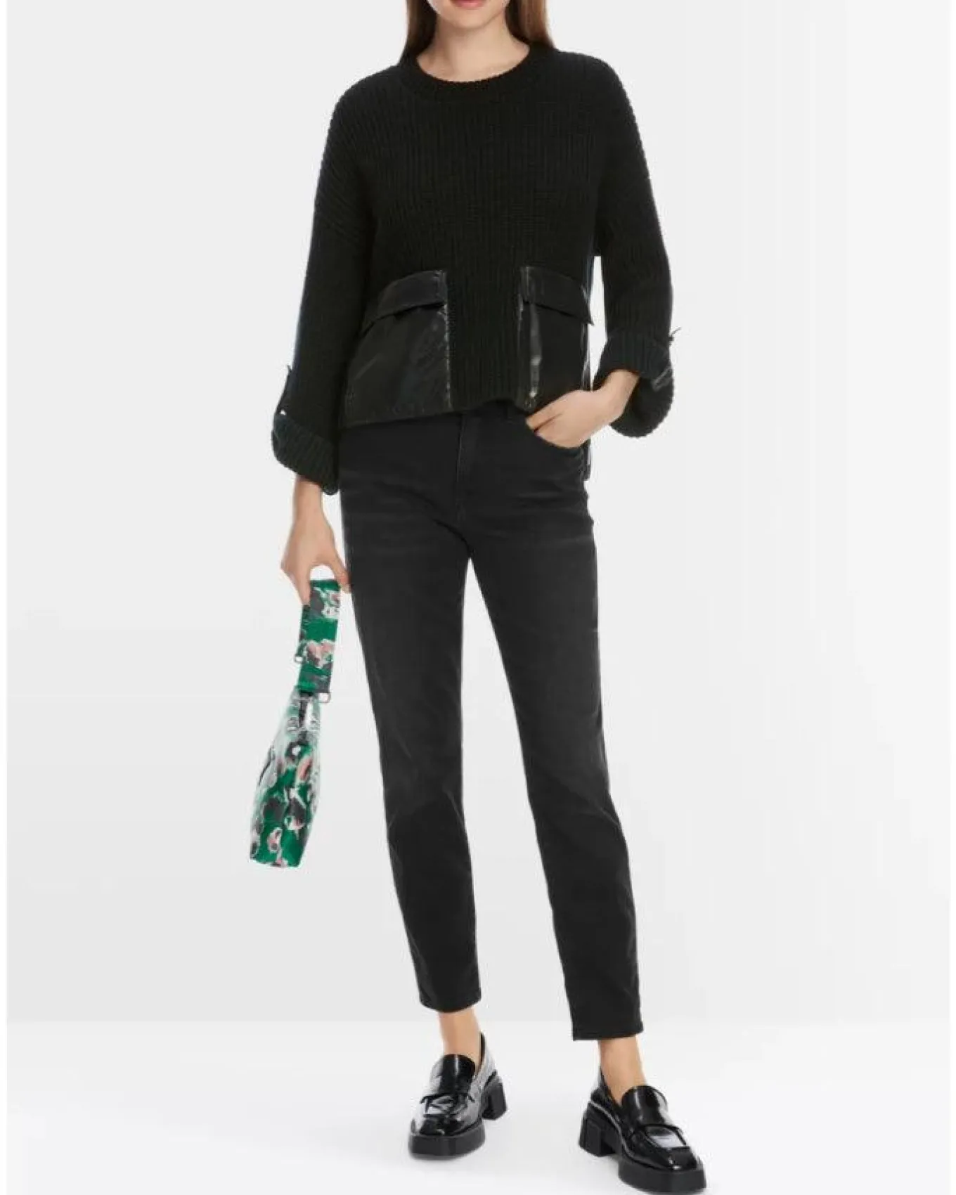 Marc Cain Shiny Patch Pocket Sweater