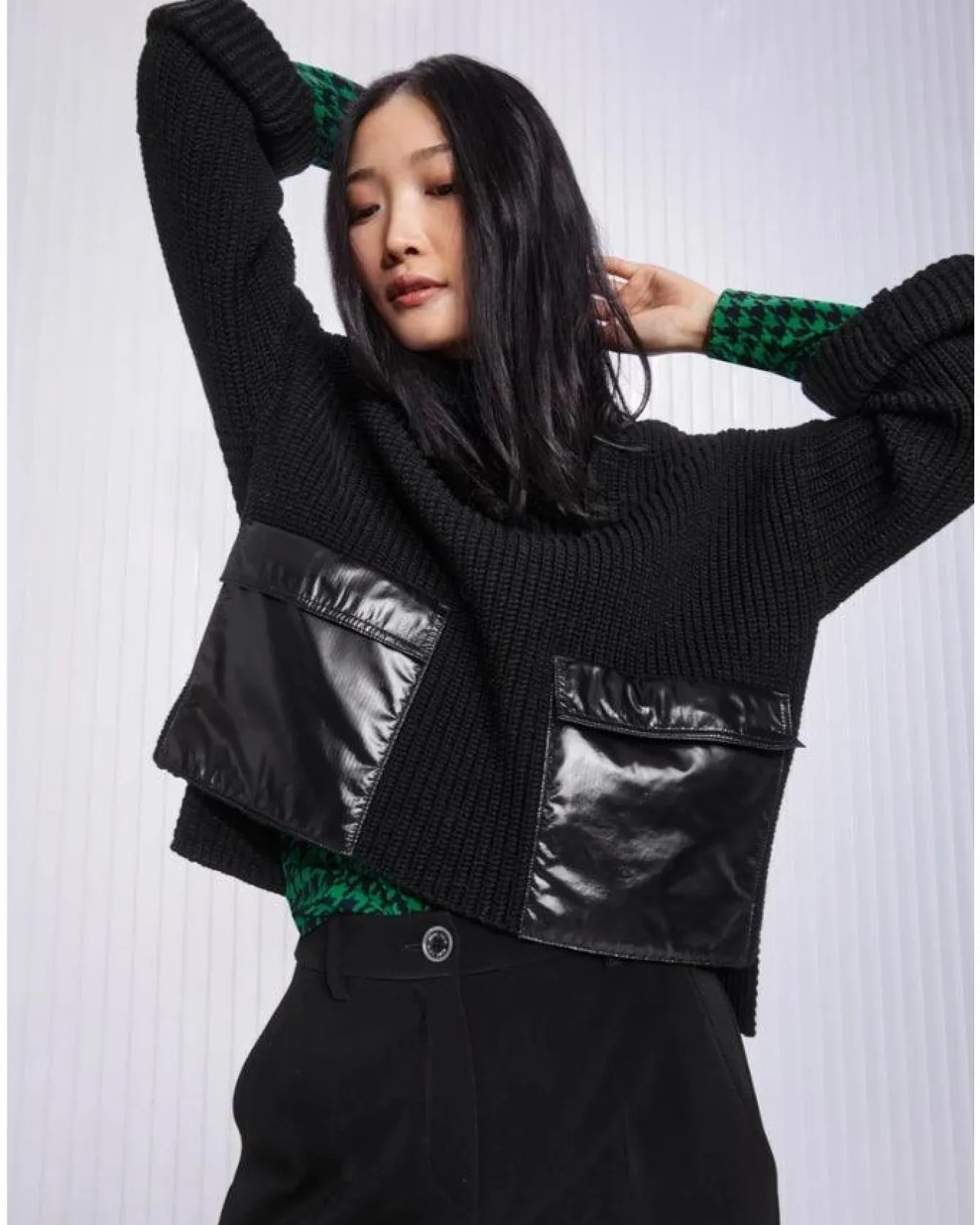 Marc Cain Shiny Patch Pocket Sweater