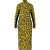 Marc Cain Snaky Croc Print Fitted Dress