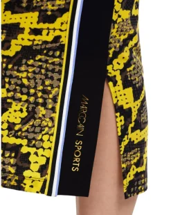 Marc Cain Snaky Croc Print Fitted Dress