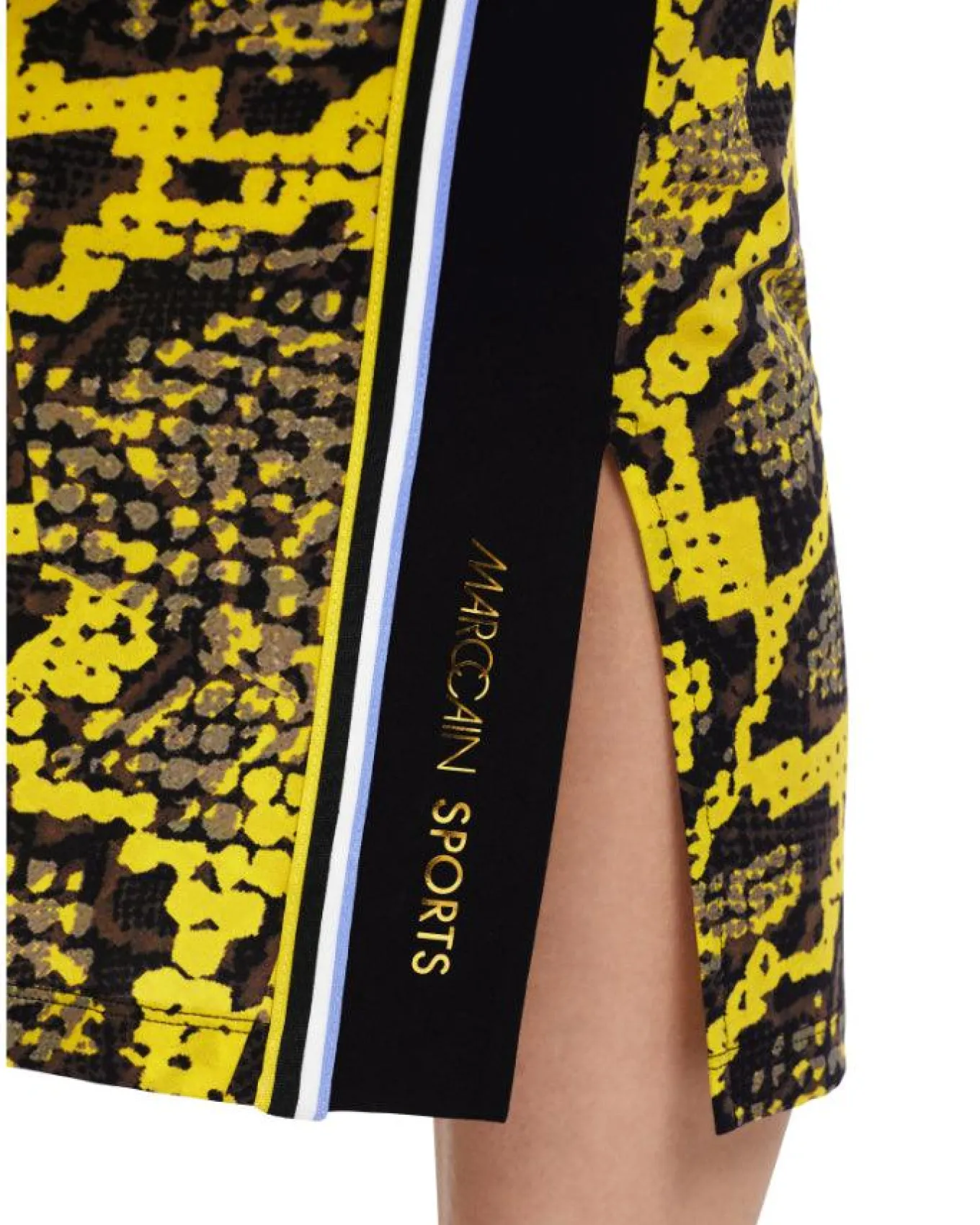 Marc Cain Snaky Croc Print Fitted Dress