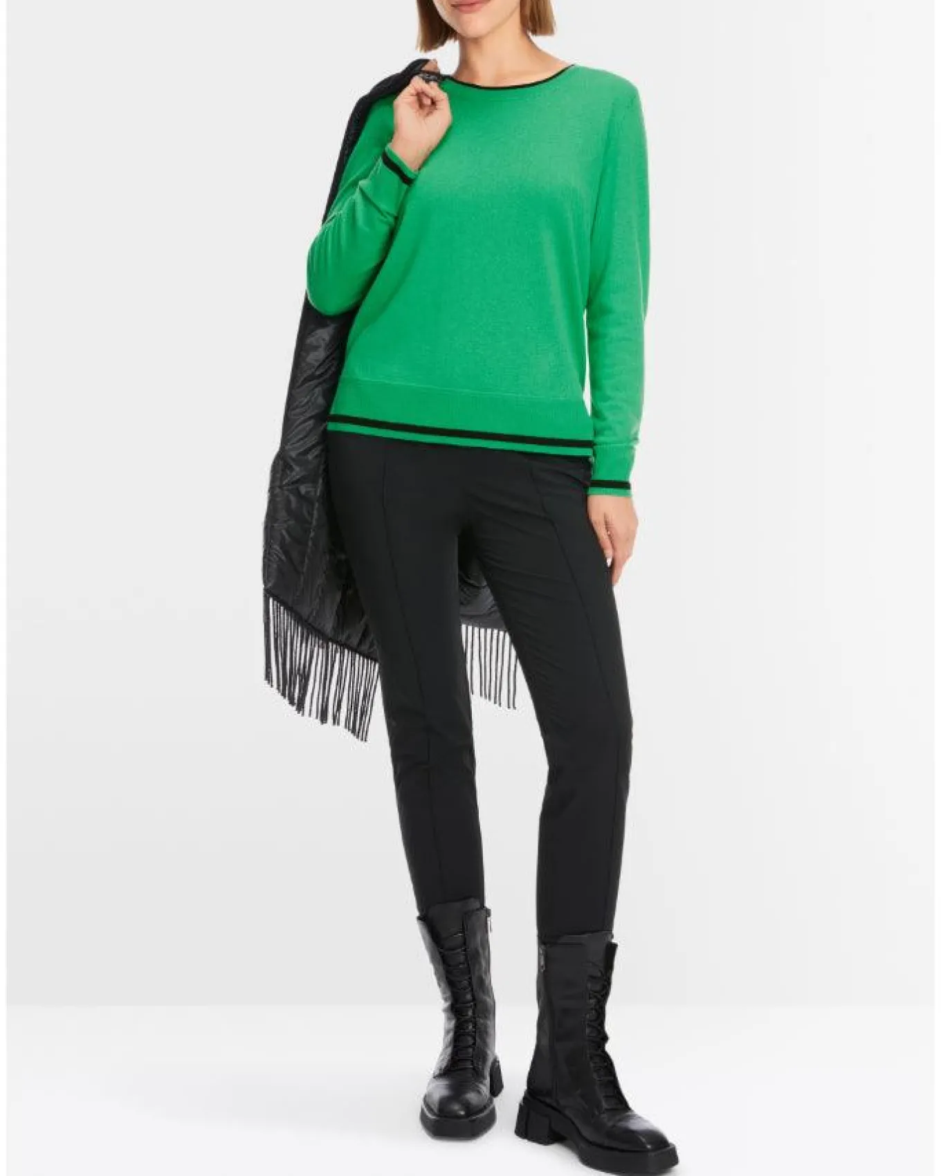 Marc Cain Trim Detail Crew Neck Sweater