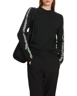 Marc Cain Zipper Print Pullover