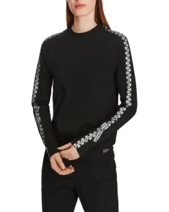 Marc Cain Zipper Print Pullover