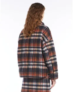 Max Mara Weekend Dover Check Flannel Down Jacket