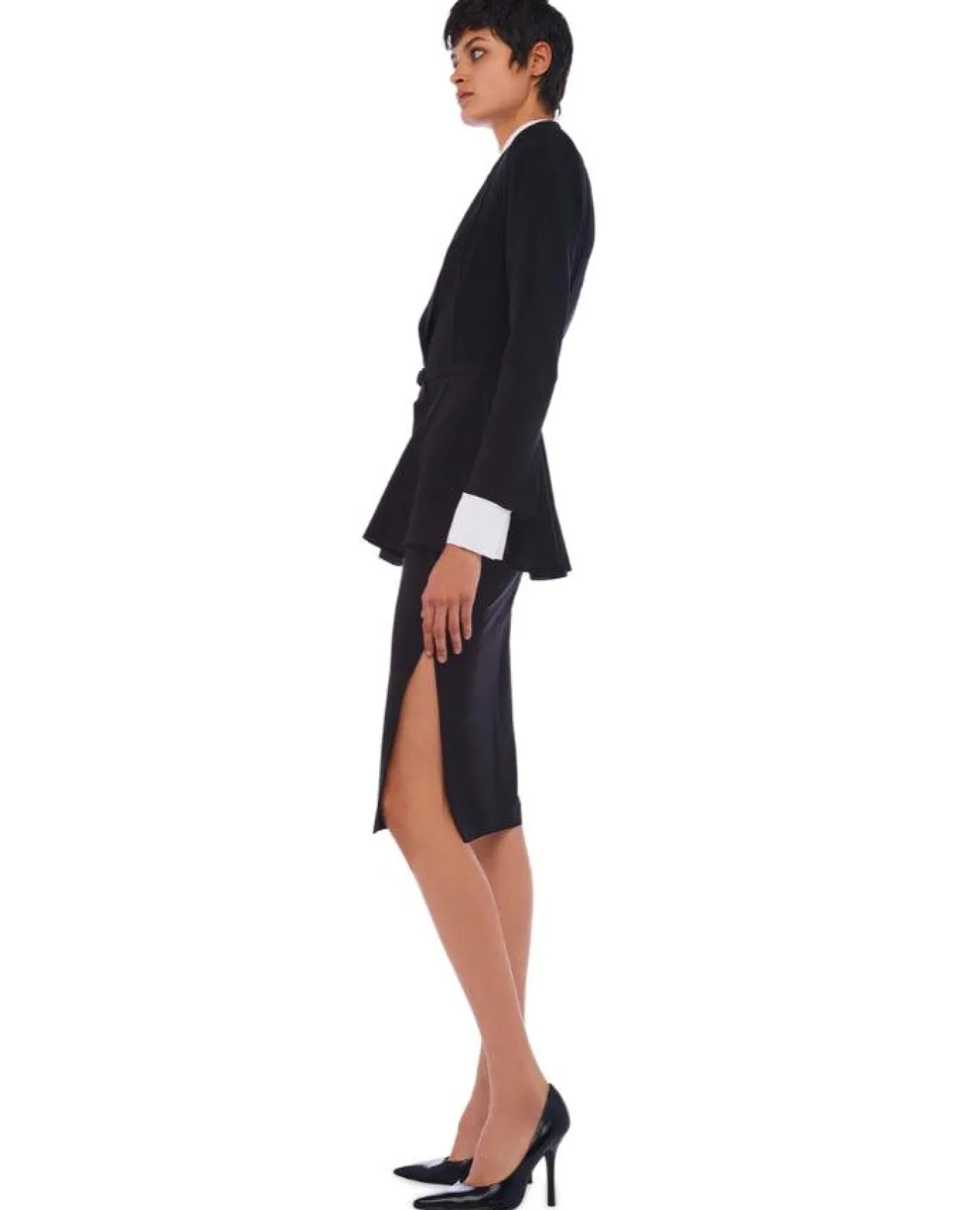 Norma Kamali Side Slit Skirt