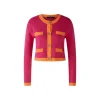 Oui Contrast Trim Cardigan