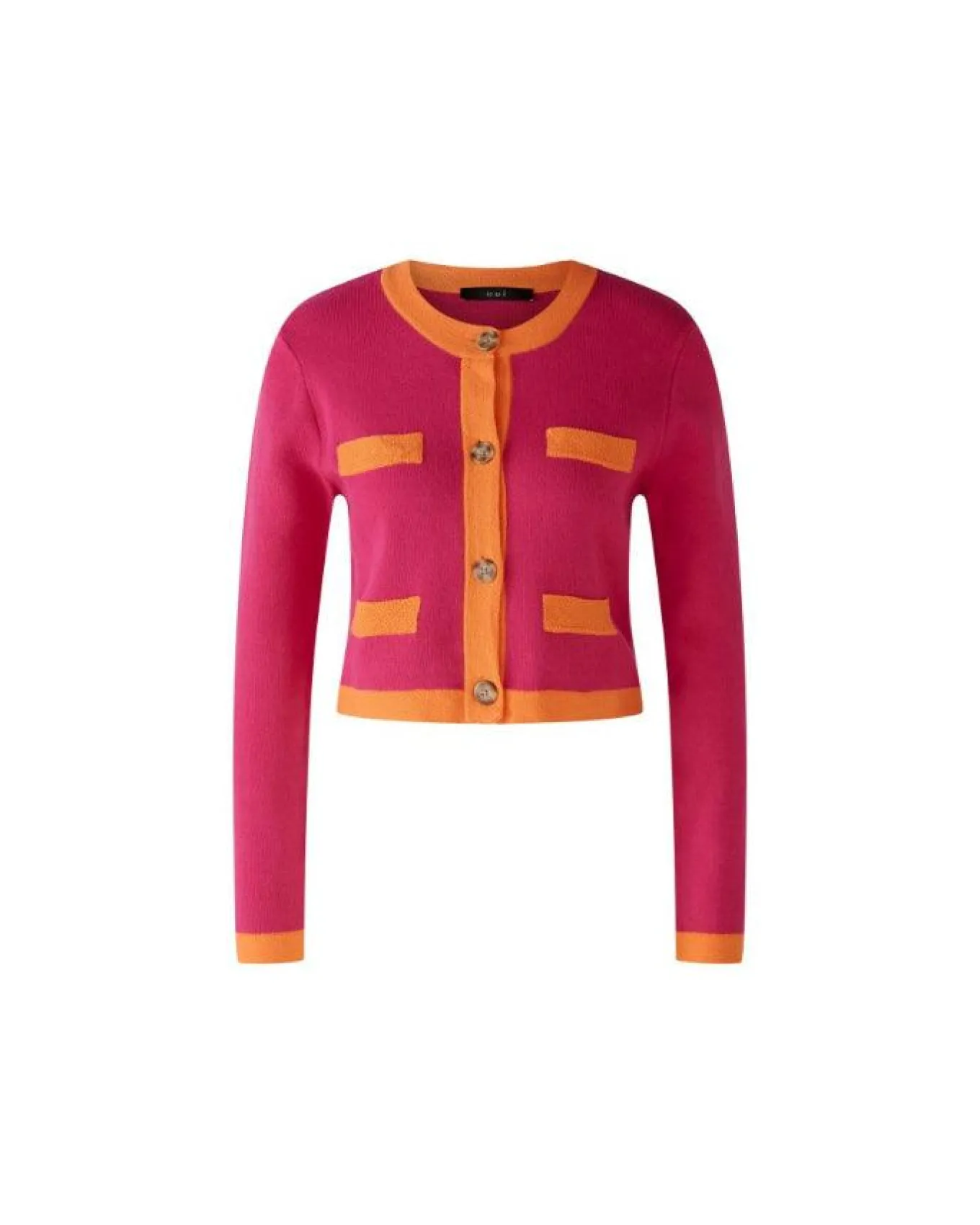 Oui Contrast Trim Cardigan