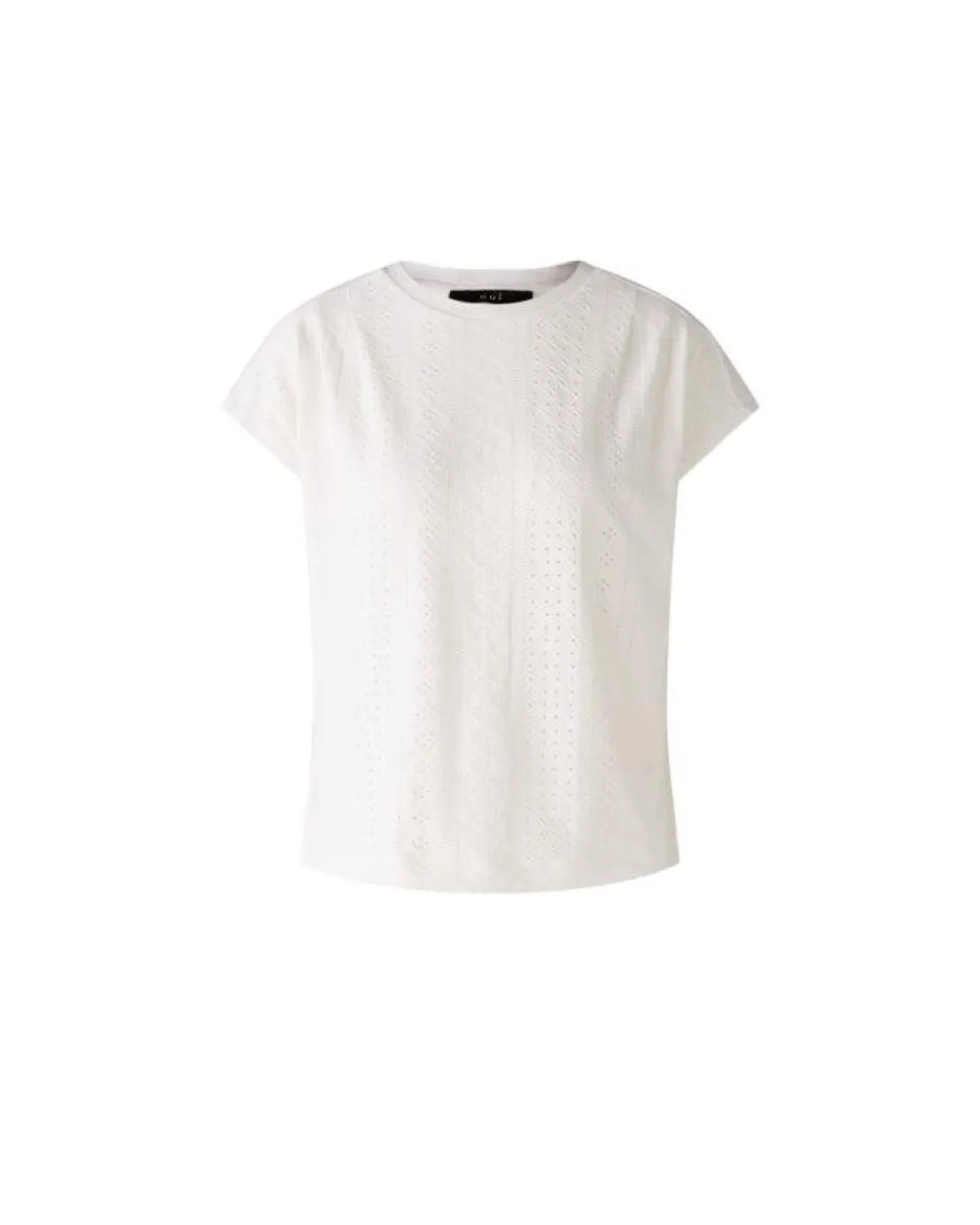 Oui Eyelet Cap Sleeve Tee