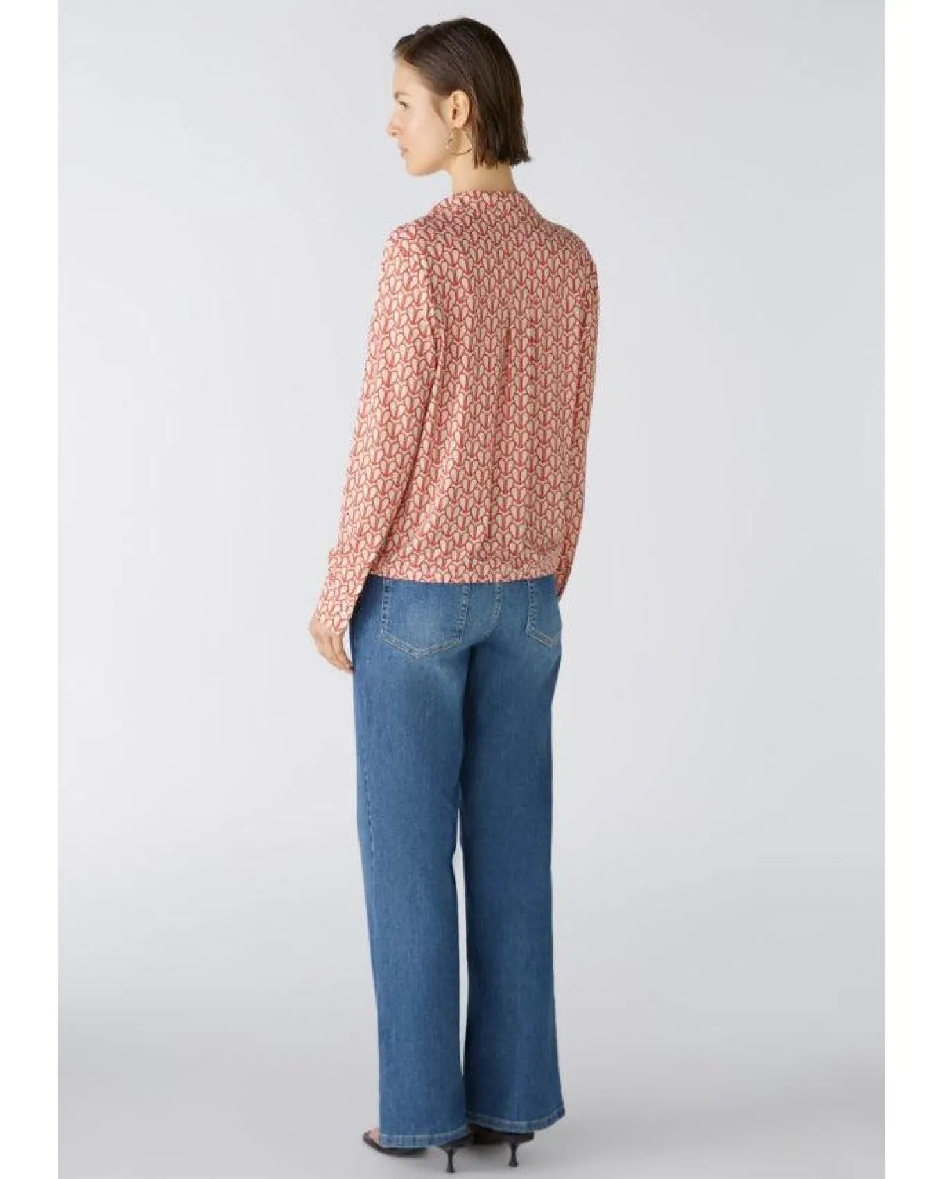 Oui Heart Print Blouse