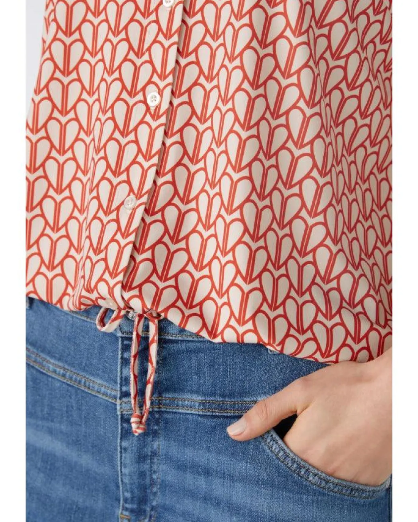 Oui Heart Print Blouse