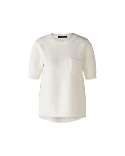 Oui Pleated Back Knit Pullover
