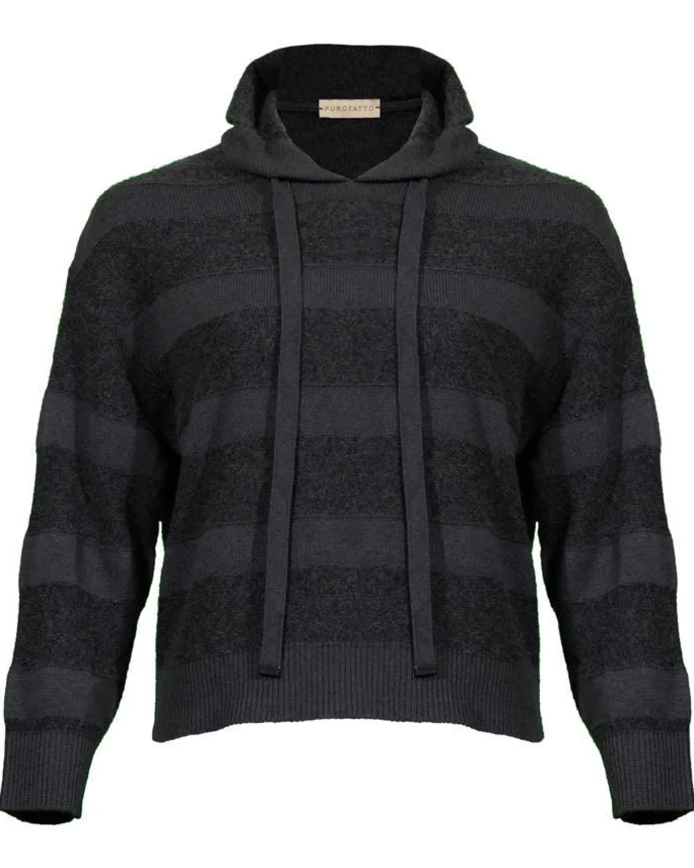 Purotatto Striped Sequin Hooded Pullover