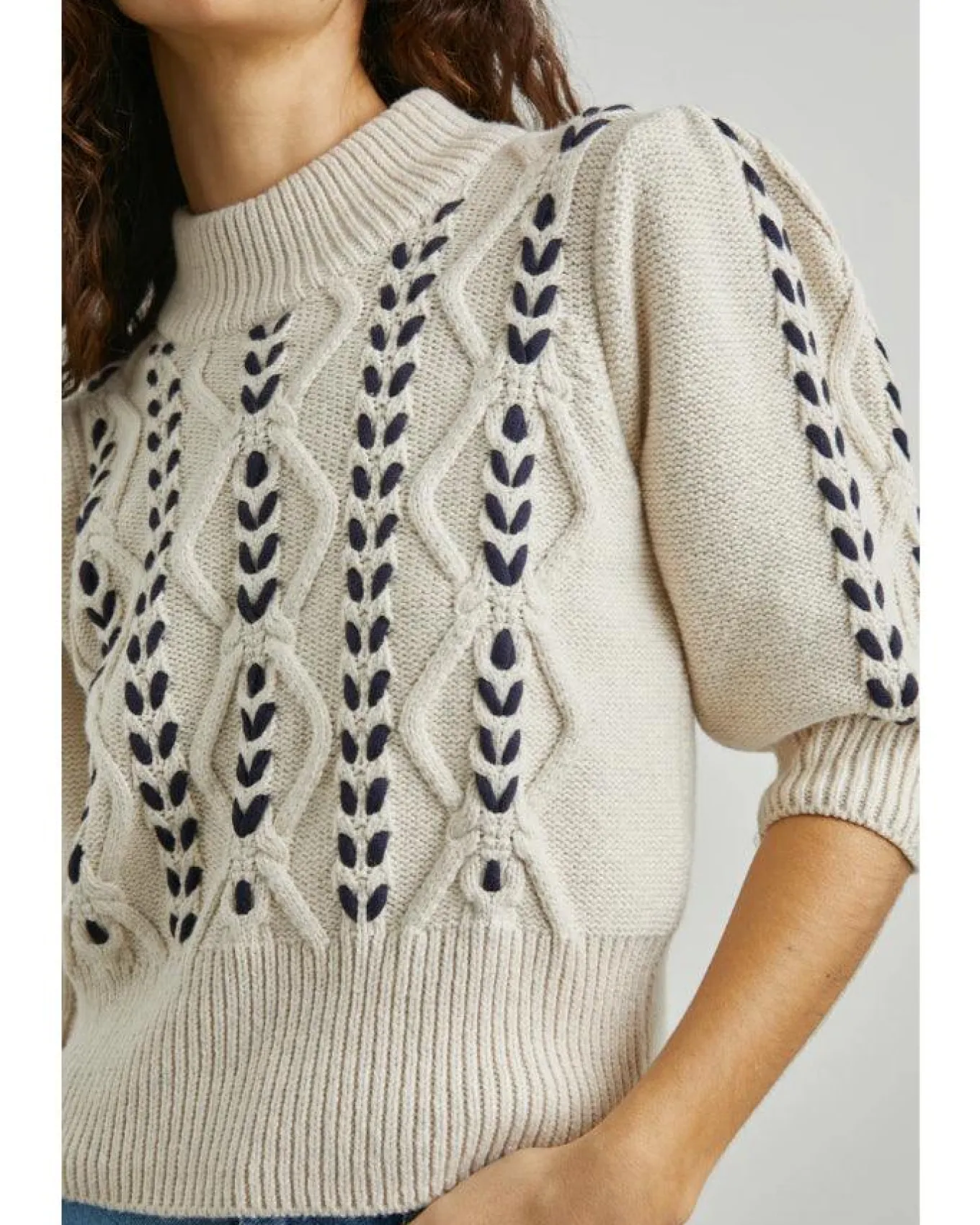 Rails Addy Navy Cable Knit Pullover