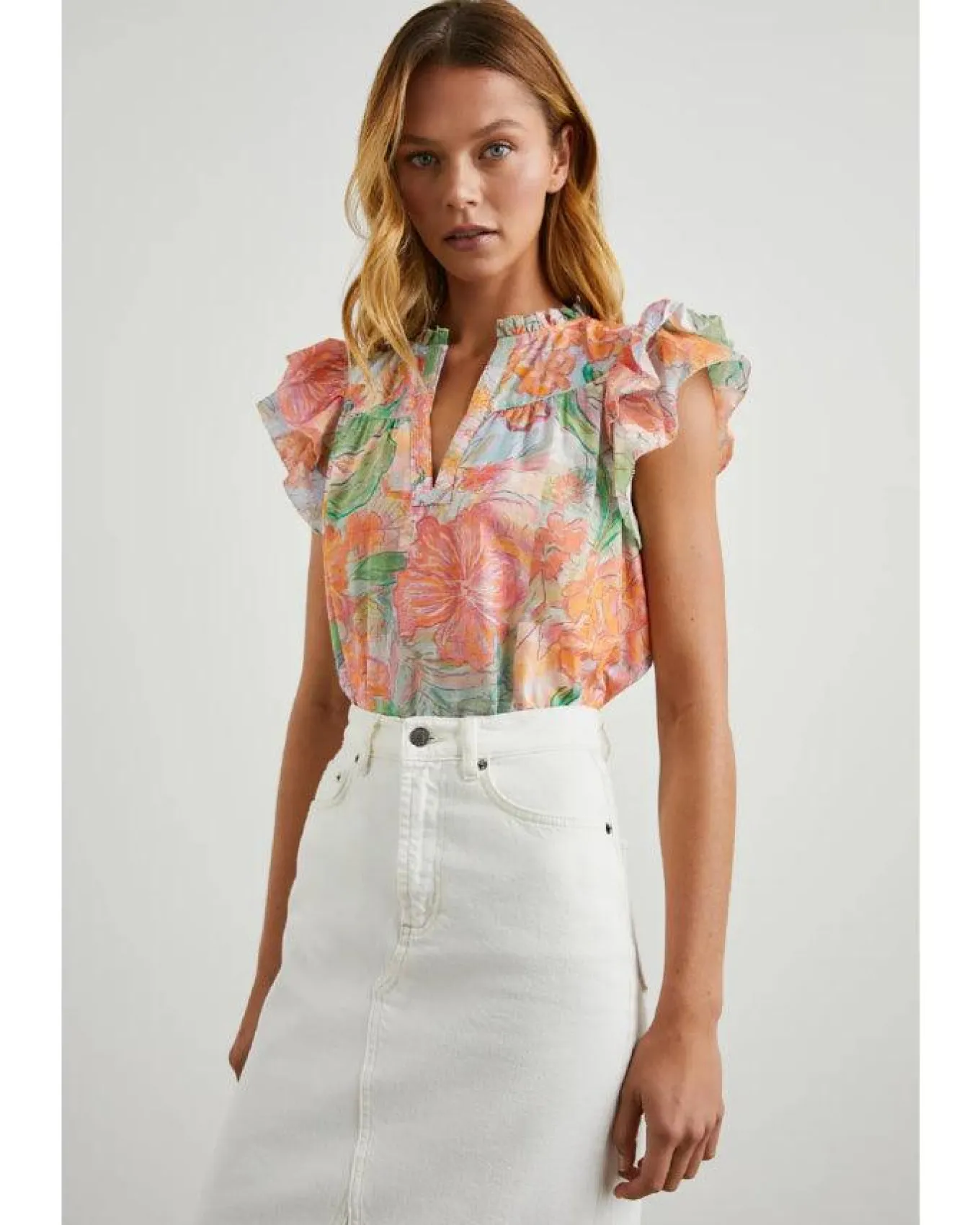 Rails Calista Ruffle Cap Sleeve Top