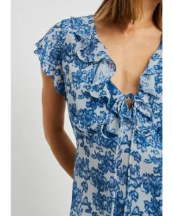Rails Carmine Chambray Floral Top