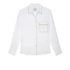 Rails Charli White Blanket Stitch Trim Shirt