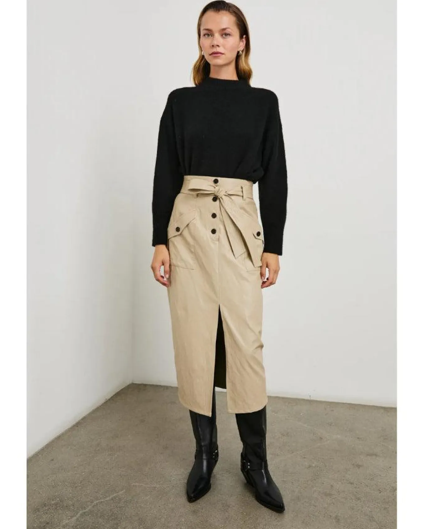Rails Edem Faux Crinkle Leather Skirt