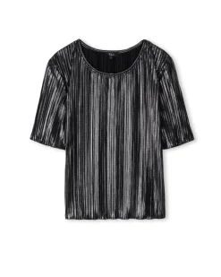 Rails Goldie Metallic Plisse Top