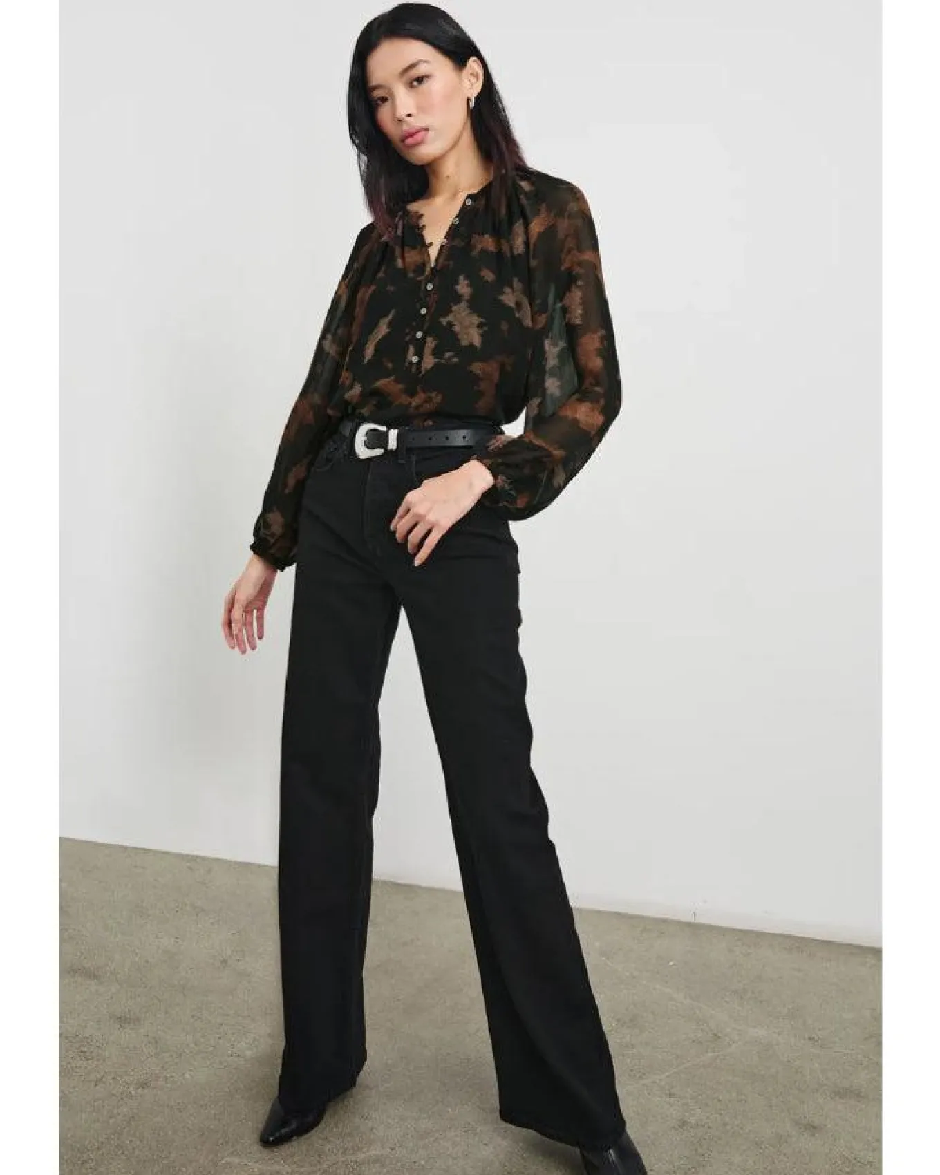 Rails Indi Sandstone Print Blouse