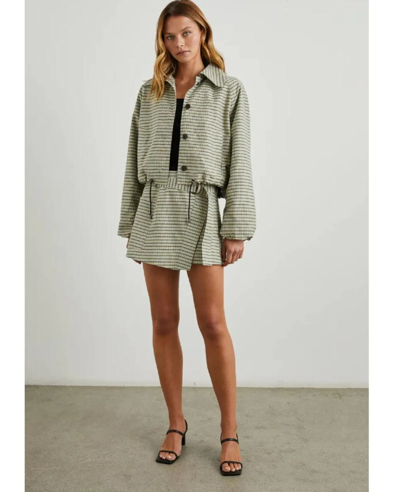Rails North Sage Mini Check Jacket