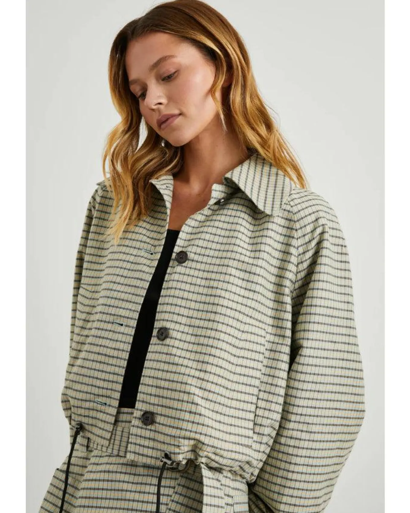 Rails North Sage Mini Check Jacket