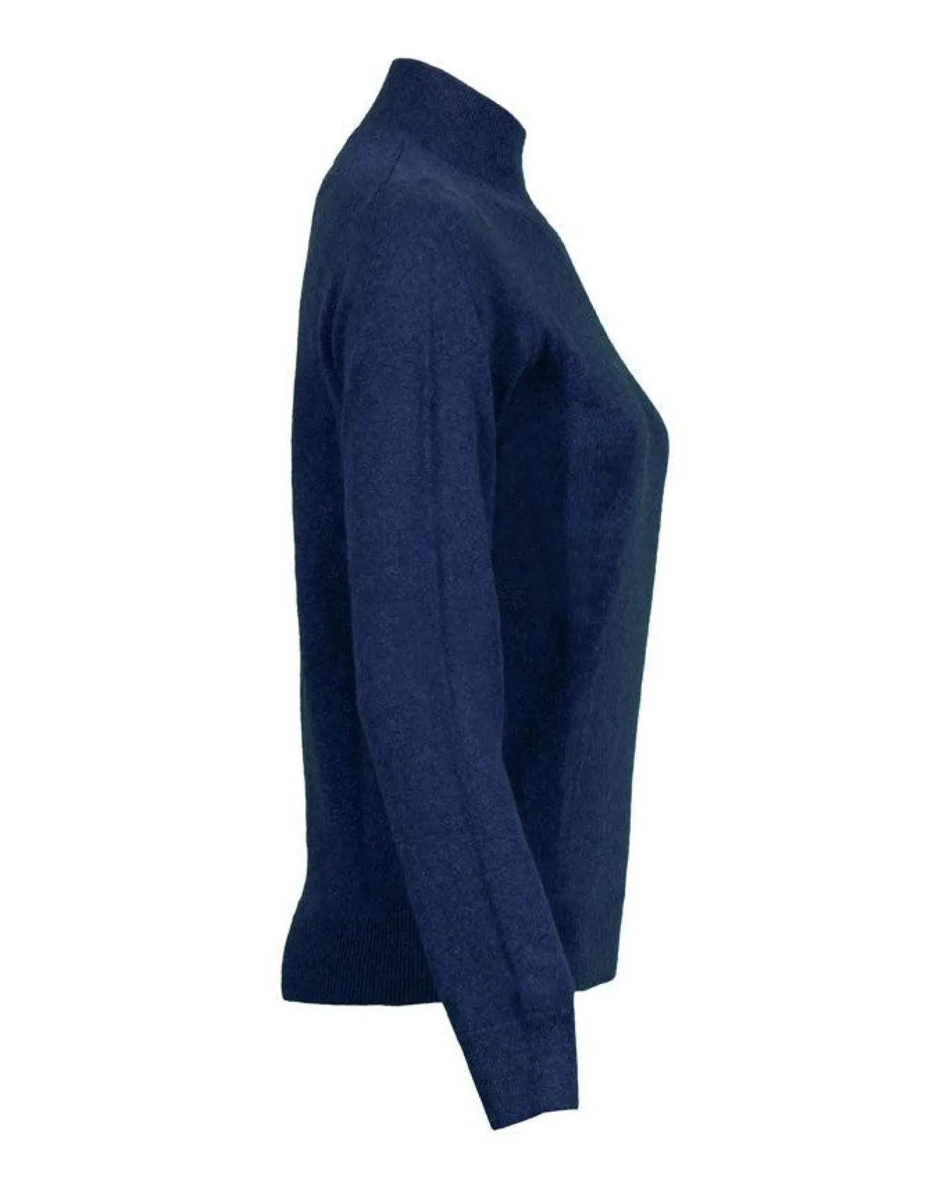 Repeat Mock Neck Cashmere Sweater Navy