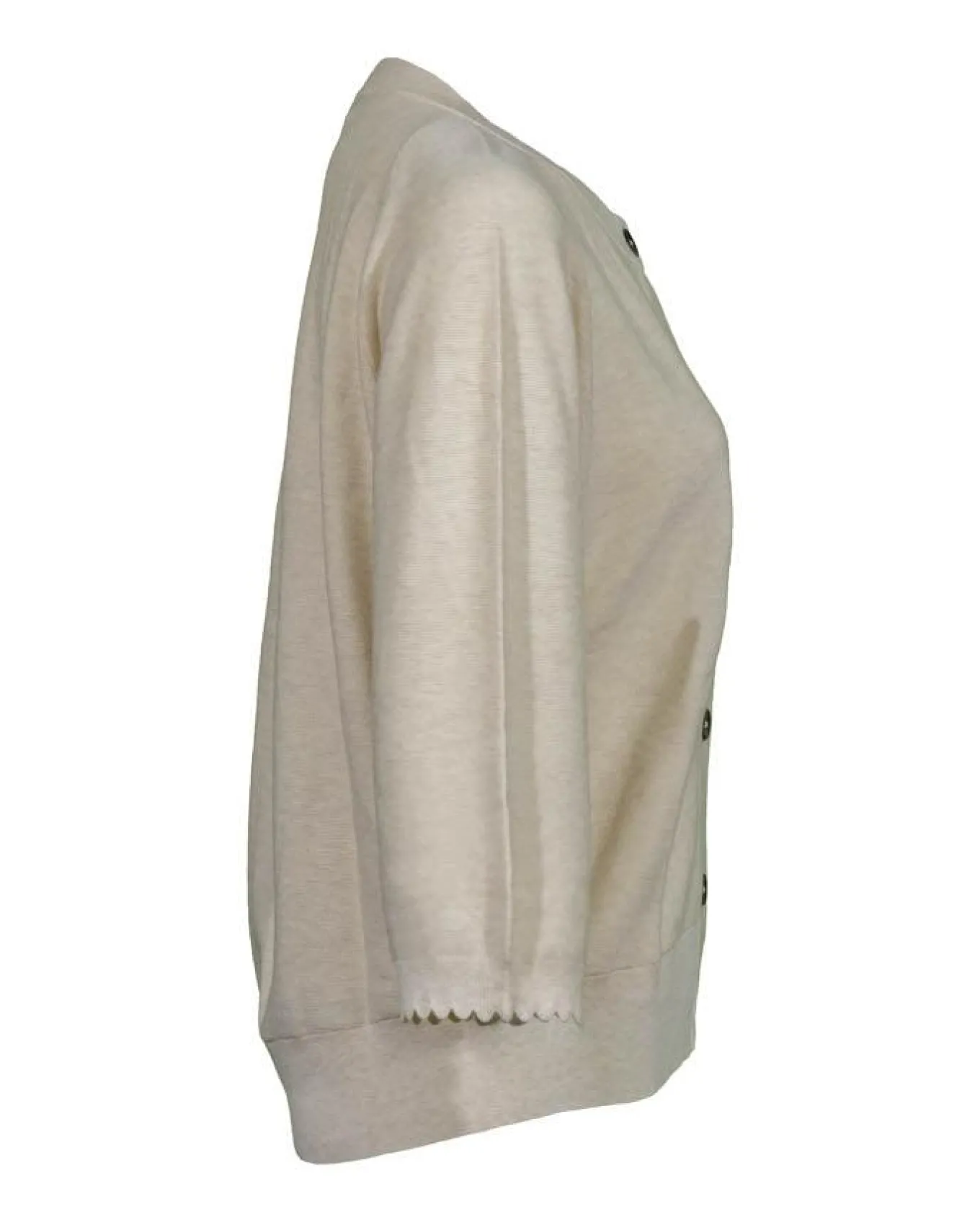 Scalloped Sleeve Hem Cardigan