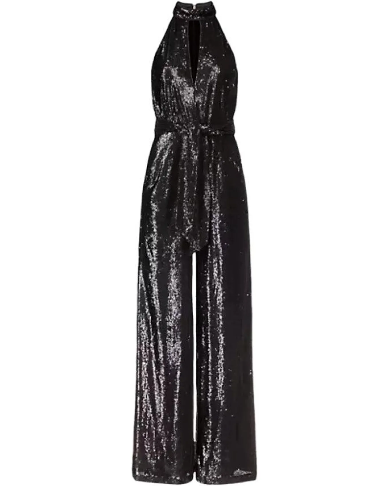 Sequin Halter Wide Leg Jumpsuit
